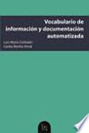 libro Vocabulario De Información Y Documentación Automatizada