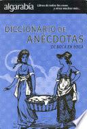 libro Diccionario De Anecdotas. De Boca En Boca