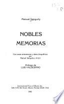 libro Nobles Memorias