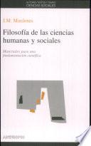 libro Filosofía De Las Ciencias Humanas Y Sociales