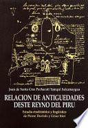 libro Relación De Antiguedades Deste Reyno Del Piru