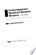 libro Contemporary Mexican Women Writers