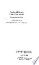 libro Anales Del Museo Nacional De México