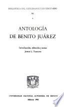 libro Antología De Benito Juárez