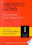 libro Archivo Gomá: Julio Diciembre De 1936