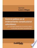 libro Control Político En El Ordenamiento Constitucional Colombiano
