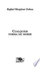 libro Cualquier Forma De Morir