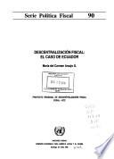 libro Descentralización Fiscal