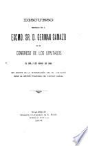 libro Discurso Pronunciado Por El Excmo. Sr. D. German Gamazo En El Congreso De Los Diputados El Día 7 De Mayo De 1894