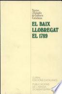 libro El Baix Llobregat El 1789