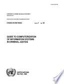 libro Guide To Computerization Of Information Systems In Criminal Justice