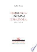 libro Hemeroteca Literaria Española