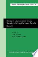 libro Historia De La Lingüistica En España