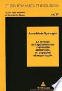 libro La Syntaxe De L Appartenance Inaliénable En Français, En Espagnol Et En Portugais