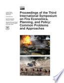 libro Memorias Del Tercer Simposio Internacional Sobre Políticas, Planificación Y Economía De Los Incendios Forestales