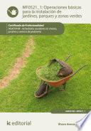 libro Operaciones Básicas Para La Instalación De Jardines, Parques Y Zonas Verdes. Agao0108