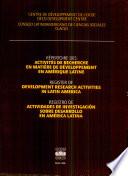 libro Register Of Development Research Activities In Latin America