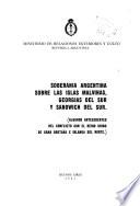 libro Soberanía Argentina Sobre Las Islas Malvinas, Georgias Del Sur Y Sandwich Del Sur