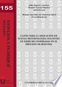 libro Claves Para La Aplicación De Nuevas Metodologías Docentes En Derecho Inspiradas En El Proceso De Bolonia