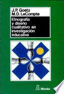 libro Etnografía Y Diseño Cualitativo En Investigación Educativa