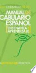 libro Manual De Vocabulario Español