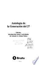 libro Antología De La Generación Del 27
