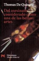 libro Del Asesinato Considerado Como Una De Las Bellas Artes