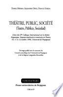 libro Théâtre, Public, Société