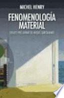 libro Fenomenología Material