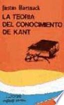 libro La Teoría Del Conocimiento De Kant