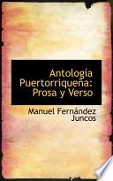 libro Antologa Puertorriquea: Prosa Y Verso