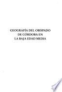 libro Geografía Del Obispado De Córdoba En La Baja Edad Media
