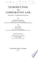 libro Introduction To Comparative Law: The Institutions Of Private Law