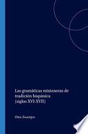 libro Las Gramáticas Misioneras De Tradición Hispánica (siglos Xvi Xvii)