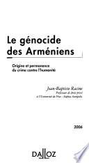 libro Le Génocide Des Arméniens
