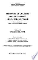 libro Mémoire Et Culture Dans Le Monde Luso Hispanophone