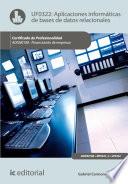 libro Aplicaciones Informáticas De Bases De Datos Relacionales. Adgn0108   Financiación De Empresas