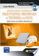 libro Confeccionar Y Controlar Presupuestos Y Previsiones De Tesorería Con Excel