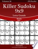 libro Killer Sudoku 9x9 Impresiones Con Letra Grande   Medio   Volumen 26   270 Puzzles
