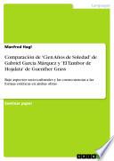 libro Comparación De  Cien Años De Soledad  De Gabriel García Márquez Y  El Tambor De Hojalata  De Guenther Grass