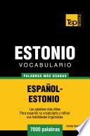 libro Vocabulario Español Estonio   7000 Palabras Más Usadas