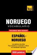 libro Vocabulario Español Noruego   9000 Palabras Más Usadas