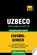 libro Vocabulario Español Uzbeco   7000 Palabras Más Usadas