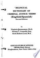 libro Bilingual Dictionary Of Criminal Justice Terms (english/spanish)