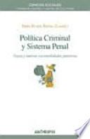 libro Política Criminal Y Sistema Penal