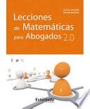 libro Lecciones De Matemáticas Para Abogados 2. 0