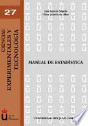 libro Manual De Estadística