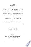 Anales De La Academia De Ciencias Medicas, Físicas Y Naturales De La Habana