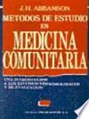 libro Métodos De Estudio En Medicina Comunitaria