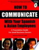 libro How To Communicate With Your Spanish & Asian Employees